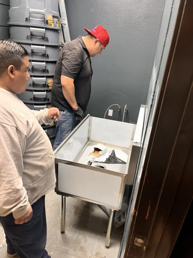 Commercial plumbing and sink installation in Riverside